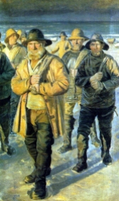 Hombres de mar. Michael Ancher (1849-1927) - El regreso.