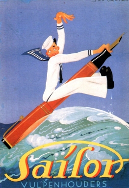 Publicidad Marinera. Estilográficas SAILOR (1931).