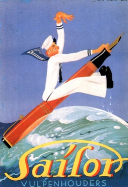 Publicidad Marinera. Estilográficas SAILOR (1931).